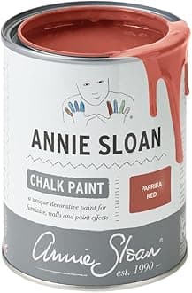 Annie Sloan Chalk Paint® (Paprika Red, 1 Litre/33.8 Fl Oz) a unique decorative paint for furniture, cabinets and home décor with no sanding or priming