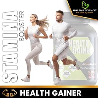 Pharma Science Ayurvedic Weight Gainer Supplement Powder for Men & Women - Increase Stamina, Muscle Mass Bulk & Overall Wellness | Natural Protein & Carbs | Health Gainer | High Calories - 200gm Pack 2