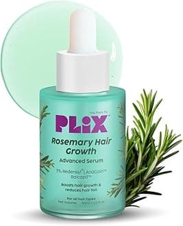 Plix Rosemary Hair Growth Advanced Serum (30 ml) | 3% Redensyl, 3% AnaGain & 3% Baicapil | Supports new hair growth & Helps strengthen Hair roots | Dermatologically tested | For Men & Women