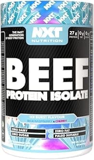 Beef Protein Isolate Powder - Protein Powder High in Natural Amino Acids - Paleo, Keto Friendly - Dairy and Gluten Free - Muscle Recovery | 1.2kg (Ice Blast)