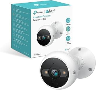 Kasa 4MP 2K Security Camera Outdoor Wired, IP65, Starlight Sensor & 98 Ft Night Vision, Motion/Person Detection, 2-Way Audio w/Siren, Cloud/SD Card Storage, Alexa &Google Assistant Compatible(KC420WS)