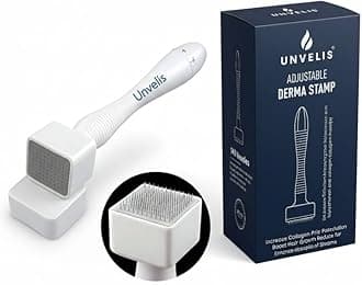 140 Titanium Adjustable Micro Needles Facial Derma Roller Kit for Skin Repair, Face, Hair & Beard Growth