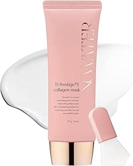 NOWATER Collagen Wrapping Mask for Glass Skin – Peel Off Korean Skincare with Hydrolyzed Collagen & 6 Peptides, Firming Anti-Aging Face Mask, Hydrating & Lifting (2.4 fl.oz)