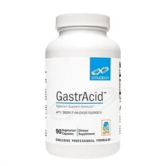 XYMOGEN GastrAcid - Supports Digestive Health - Acid Balance Formula With Betaine HCl & Gentian Root - Vegetarian, Non-GMO & Gluten Free - 90 Capsules