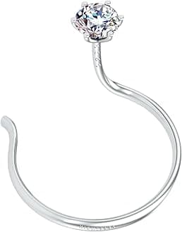 92.5 Sterling Silver Nose Pin for Women | Simple & Elegant Nose Piercing for Women & Girls | Lovely Gift