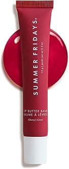 Lip Butter Balm - Conditioning Lip Mask and Lip Balm for Instant Moisture, Shine and Hydration - Sheer-Tinted, Soothing Lip Care - Cherry (.5 Oz)