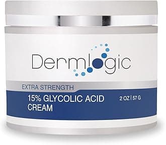 Glycolic Cream 15% - Natural Anti Aging Exfoliator to Smooth Away Fine Lines & Wrinkles & Improve a Dull Looking Complexion. Includes A.H.A & Green Tea Moisturizer for Face & Body.