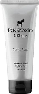 Pete & PedroGELous - Extreme Hold Styling Hair Gel for Men | Super Strong Hold and High Shine | Gel/Paste Hybrid Provides Slick Wet Hair Look | As Seen on Shark Tank, 7 oz.