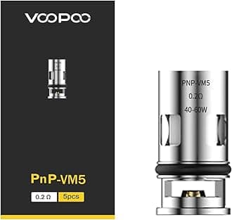 VOOPOO PnP VM5 Mesh 0.2ohm Replacement Coils Pack of 5 for Drag X Kit, Drag S...