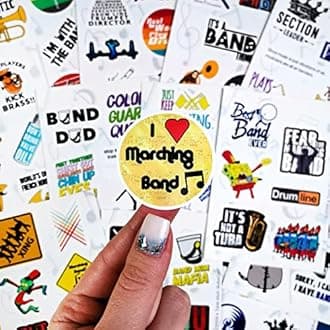 100Pcs Marching Band Stickers and Laptop Decals - Drummer Gifts, Marching Band Stuff, Marching Band Game, Marching Band Figures, Marching Band Lanyards, Pins, Marching Band Accessories