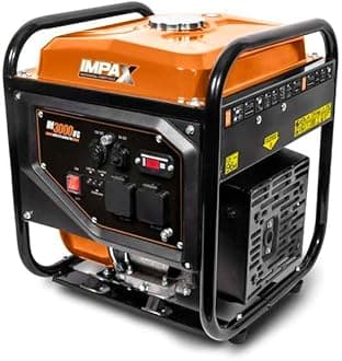 IMPAX® 2800w Inverter Open - Frame Generator, Orange/Black