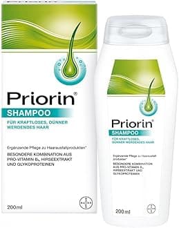 Priorin Shampoo – Hair Shampoo for Strengthening Hair – Supplementary Care for Weak Thinning Hair – Paraben and Dye Free – 1 x 200 ml