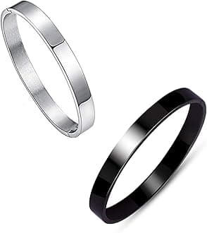 okos Men's Fashion Jewellery High Polished Stylish Stainless Steel Full Kada Style Bracelet For Boys and Men BR1000049