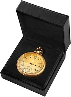 Resistance Full Steel Pocket Watch Mechanical Hand Wind Antique Clock Honed Stainless Original with Chain & Box