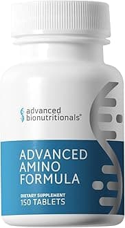 Advanced Bionutritionals – Advanced Amino Formula Tablets, Amino Acid Supplement, Build Muscle, Post Workout Recovery, Energy, Stamina, Non-GMO, Gluten Free, Dairy Free, Vegan (150 Tablets)