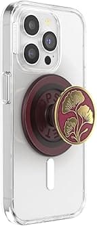 PopSockets Phone Grip Compatible with MagSafe, Phone Holder, Wireless Charging Compatible - Ginkgo Oxblood