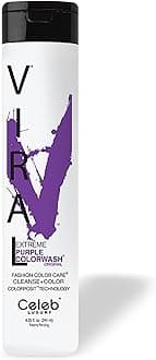 Celeb Luxury Viral Purple Colorwash, Color Depositing Shampoo with Bondfix Bond Rebuilder, Semi Permanent Hair Colour Glaze, Vegan Hair Dye, Maintains and Refreshes Bold Purple Color