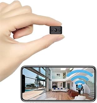 Mini Wireless Camera WIFI Security Camara Smallest 1080P HD Home Indoor Outdoor Cameras Room Dog Pet Cams, Nanny Cam 118 Angle Night Vision Tiny House Room Door Cam for Home,Can No Need WiFi Camera