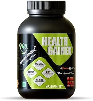 Ayurvedic Weight Gainer Supplement Powder for Men & Women - Increase Stamina, Muscle Mass Bulk & Overall Wellness | Health Gainer | High Calories - 100gm Pack 1, 33 servings