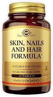 Skin Hair and Nails - 60 Pack - Helps Build Collagen - with Zinc, Copper and Vitamin C - Vegan and Gluten Free