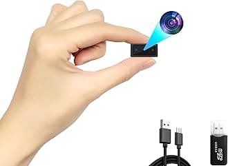 Hidden Camera Mini Spy Camera 1080P Small Security Camera, Tiny Portable Camera, Covert Nanny Cam, Indoor Home Office Security Cameras, Night Vision, Motion Detection, Gravity Sensor, Loop Record