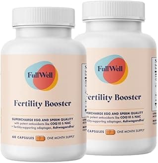 FullWell Fertility Booster - Conception Support for Men & Women - Supports Egg & Sperm Quality - Reproductive Health - CoQ10, Ashwagandha, NAC & ALA - 60 Count, 2 Pack (60 Servings)