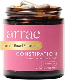 - Arrae Constipation Relief Capsules – Gentle, Natural Bowel Support – Clinically Proven for Regularity & Comfort – Non-Stimulant, Overnight Relief – 45 Capsules
