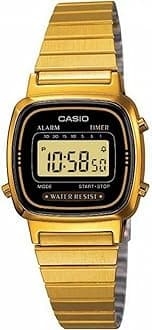 – LA-670WG-1 – Ladies’ Watch – Quartz Digital – Golden Dial – Gold-Coloured Metal