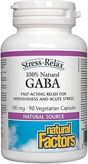 Natural Factors, Stress Relax, Pharma GABA, 100 mg, 60 Veggie Caps