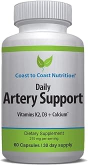 Artery Support - Artery & Circulation Supplements for Enhanced Blood Flow – Vitamin K2 & D3 Blood Circulation Supplements for Men and Women - 60 Capsules