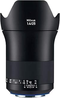 Carl Zeiss Milvus ZE 1.4/25 Wide-Angle Camera Lens for Canon EF-Mount SLR/DSLR Cameras, Black (000000-2096-551)