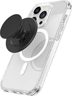 PopSockets Phone Grip for MagSafe, Magnetic Holder, Phone Stand, Black - Black