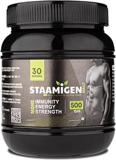 Staamigen Malt - Ayurvedic Weight Gainer for Men with Natural Ingredients to Boost Muscle Mass, Stamina, Appetite, and Overall Wellness - 500 Grams