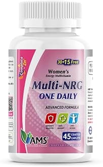 America Medic & Science Multivitamins for Women, Multi-NRG, 45 Coated Caplets, One Daily, Immune Support Supplements, Vitamin C & B Complex, Vital Micro-Nutrients & Natural Herbal Ingredients.