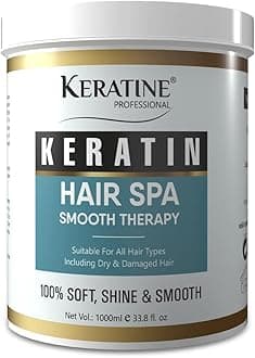 Keratine Professional Hair Spa Smooth Therapy 100% Soft, Shine & Repair, Infused With Brazilian Nut Keratin, Treatment Protein 1000Ml