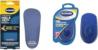 Dr. Scholl's Heel & Arch All-Day Pain Relief Orthotic Insoles Women 6-10, 1 Pair & Heel Cushions with Massaging Gel Advanced for Women's 6-10, 1 Pair