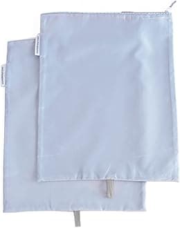 MUMI Shoe Bags - Shoe Organizer Travel Shoe Bag - Gym and Closet Shoe Storage Organizer Bags - 12 x 15 inches Shoe Bag for Storage Set of 2, Grey, S, Modern