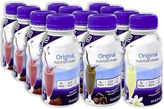 Essential Assortment | Original Nutrition Shake | Meal Replacement Shake | Variety Pack of Vanilla, Chocolate, Strawberry | 8 fl oz Bottle, 12 Pack.