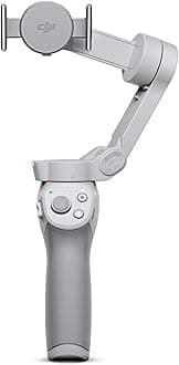 DJI OM 4 - Handheld 3-Axis Smartphone Gimbal Stabilizer with Grip, Tripod, Gimbal Stabilizer Ideal for Vlogging, YouTube, Live Video, Phone Stabilizer Compatible with iPhone and Android