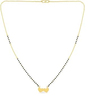 Malabar Gold & DiamondsYellow Gold Mangalsutra for Women 22k | Gold Mangalsutra 22kt (916) BIS Hallmark Original Gold for Birthday Anniversary & Diwali Gift | Short Mangalsutra for Women Gold