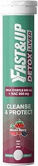 Liver Detox - Daily Liver Cleanser Drink | Milk Thistle + NAC | Helps Improve Digestion & Reduces Load on Liver - 20 Tablets - Mixed Berry Flavour