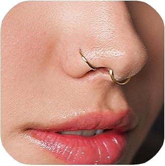 Small Thin Gold or Sterling Silver Nose Ring Hoop for Women, Tiny Nose Piercing jewelry