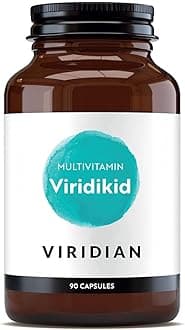 Viridian - ViridiKid Multivitamin & Mineral Capsules | Essential Nutritional Support for Kids 2+ | Pure Formula with Vitamins A, B, C, D, E, K, Zinc, Iron | Easy-to-Swallow Microcapsules | 90 Caps