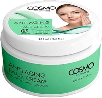CD COSMO DESIGNS Skin Naturals Anti Aging Face Cream 250ml | 24 Hours Moisture | Hyaluronic Acid | Collagen | Uva/uvb Filters | Skin Care