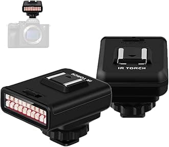 Ordro LN-3 IR Night Vision Light for Enhancing Camera Night Shooting Visibility, 1/4 Hot Shoe Compatible DSLR/Ordro Camera, 850nm IR Light USB Rechargeable IR Photography Light (Ghost Hunting Device)
