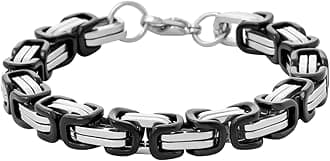 Bracelets for Men and Boys Fashion Bracelet for Men |Silver Toned Durable Stainless Steel Chain Bracelet for Men | Birthday Gift for Men and Boys Anniversary Gift for Husband