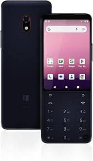 QIN Android12 Smartphone QinF22Pro 4G Unlocked Mobile Phone, 4+64GB/2MP+8MP Camera, Small Smart Black Basic Dumb Phones With Whatsapp for Business, Family