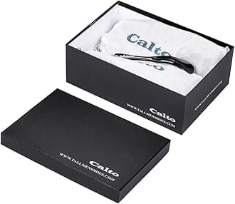 CALTO Men's Invisible Height Increasing Elevator Shoes - Light-Weight Lace-up Knitted Casual Sporty Sneakers - 2.4 Inches Taller