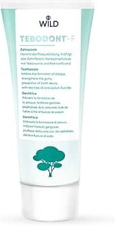 F Toothpaste with Fluoride, for Daily Oral and Dental Care, Prevention of Tooth Decay, Helps Relieve Irritated Gums and Oral mucosa and enhances Plaque Removal, Contains Tea Tree Oil