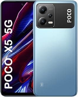 Xiaomi Poco X5 5G + 4G Volte Global Unlocked 128GB + 6GB GSM 6.67" 48 mp Triple Camera (ONLY Tmobile Mint Tello USA Market) + (Car Fast Car 51W Charger Bundle) (Blue)
